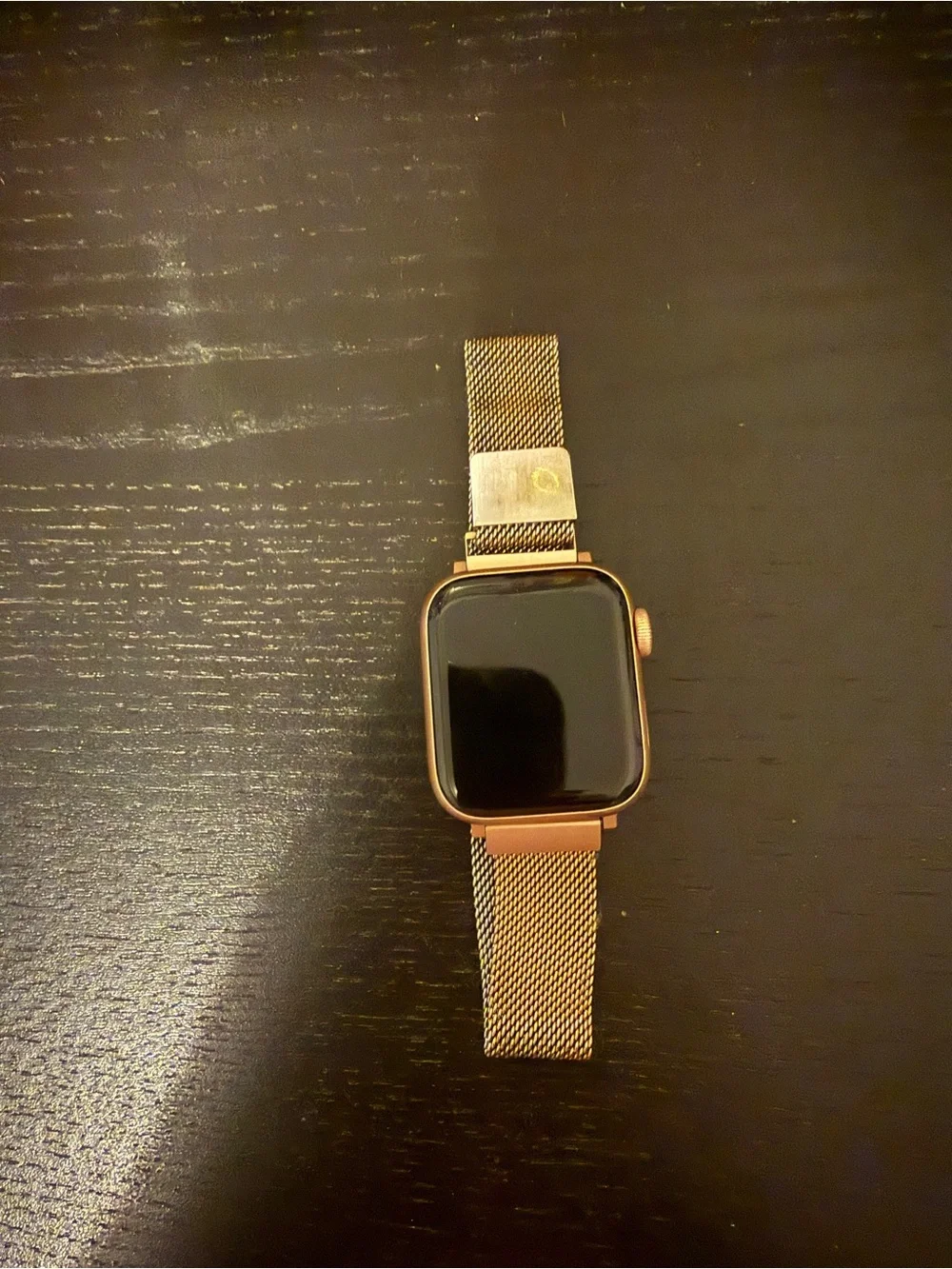 Apple Rose Gold Smartwatch with Mesh Milanese Band